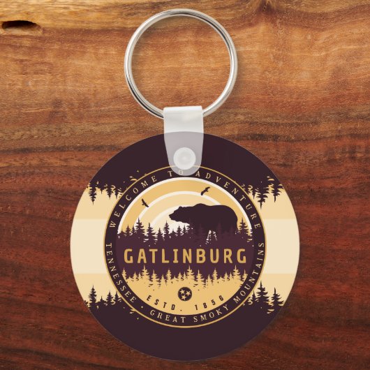 Gatlinburg Tennessee Bären Pine Trees Nature Schlüsselanhänger (Vorderseite)