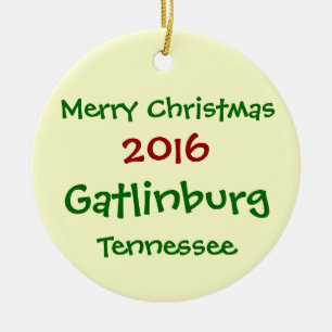Gatlinburg Tennessee FROHE WEIHNACHT-VERZIERUNG Keramik Ornament