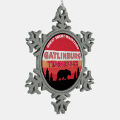 Gatlinburg Tennessee Great Smoky Mountains Schneeflocken Zinn-Ornament (Links)
