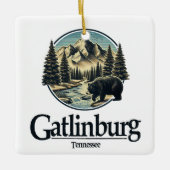 Gatlinburg Tennessee Große Smoky-Berge Keramikornament (Vorderseite)