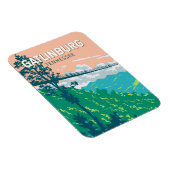 Gatlinburg Tennessee Illustration Kunst, Dichtung Magnet (Rechte Seite)