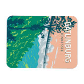 Gatlinburg Tennessee Illustration Kunst, Dichtung Magnet (Horizontal)