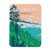 Gatlinburg Tennessee Illustration Kunst, Dichtung Magnet (Vertikal)