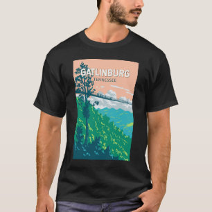 Gatlinburg Tennessee Illustration Kunst, Dichtung  T-Shirt