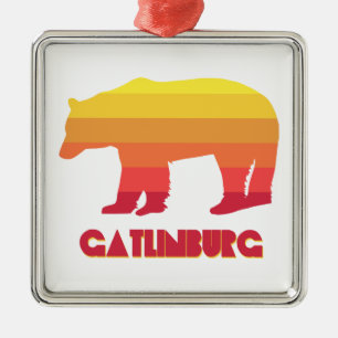 Gatlinburg Tennessee Rainbow Bear Ornament Aus Metall