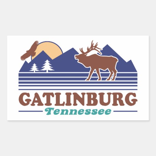 Gatlinburg Tennessee Rechteckiger Aufkleber (Vorderseite)