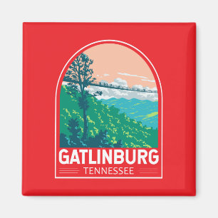 Gatlinburg Tennessee Reise Kunst Emblem Magnet
