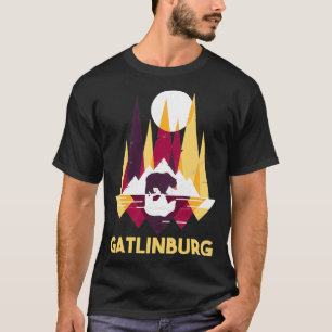 Gatlinburg Tennessee TN Great Smoky MOuntains Blac T-Shirt