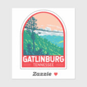 Gatlinburg Tennessee Travel Art Emblem Aufkleber (Blatt)