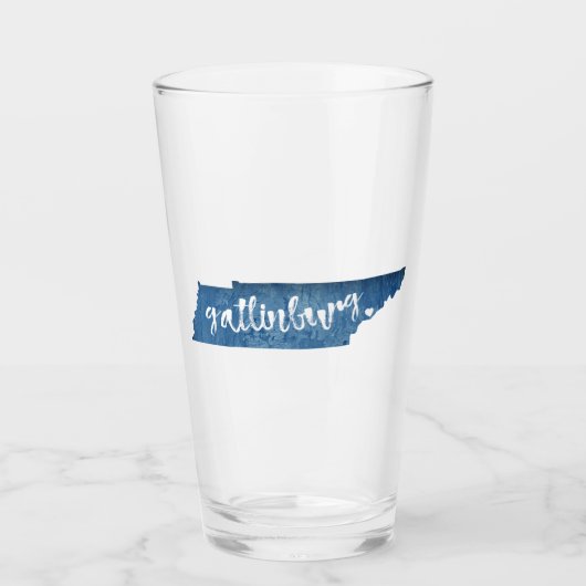 Gatlinburg Tennessee Wood Grain Glas (Vorderseite)