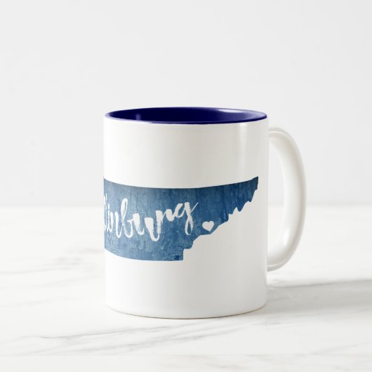 Gatlinburg Tennessee Wood Grain Zweifarbige Tasse (VorderseiteRechts)