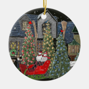Gatlinburg Weihnachtsverzierung Keramik Ornament