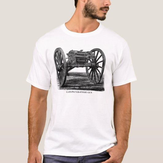 Gatling Gewehr T-Shirt (Vorderseite)