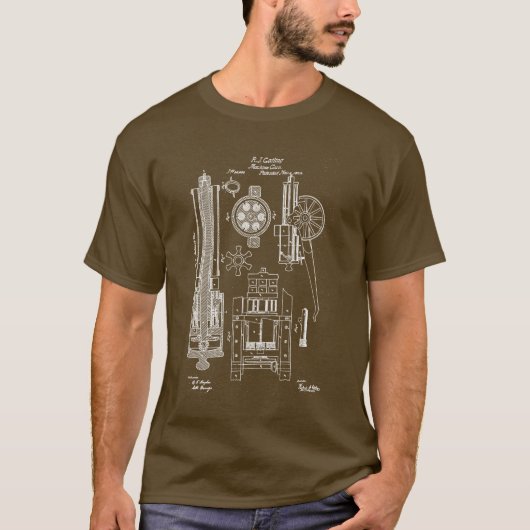 Gatling Gewehr US-Patent T-Shirt (Vorderseite)