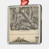 Gatling Gun Company Schuyler, Hartley und Graham Silbernes Ornament (Links)