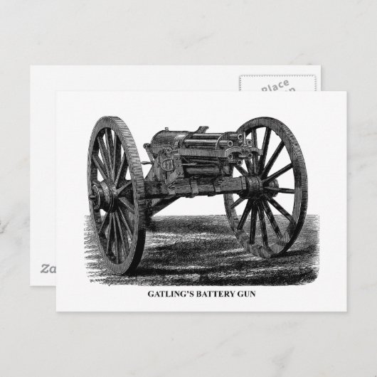 Gatling Gun Postkarte (Vorne/Hinten)