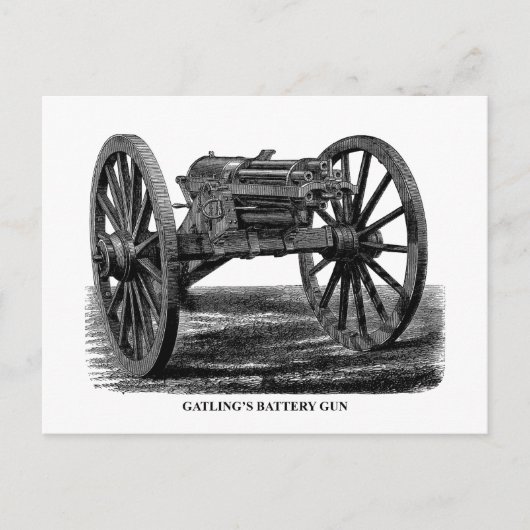 Gatling-Kanone Postkarte (Vorderseite)