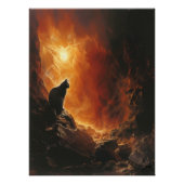 Gato Ardiente Vigilante: Caverna Surrealista Bicol Poster (Vorderseite)