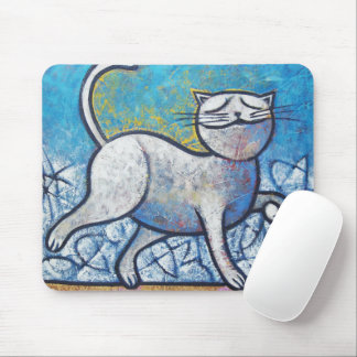 Gato Azul (Picasso ao Luar) - Arte Cubista Moderna Mousepad
