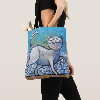 Gato Azul (Picasso ao Luar) - Arte Cubista Moderna Tasche