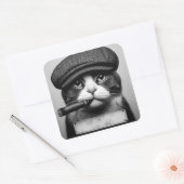 Gato bolchev quadratischer aufkleber (Umschlag)