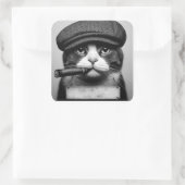 Gato bolchev quadratischer aufkleber (Tasche)