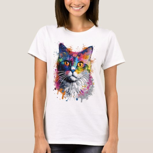 Gato caleidoscopio T-Shirt (Vorderseite)