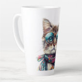  Gato Cool con Lentes  Milchtasse (Linke Ecke)