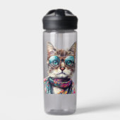  Gato Cool con Lentes  Trinkflasche (Vorderseite)