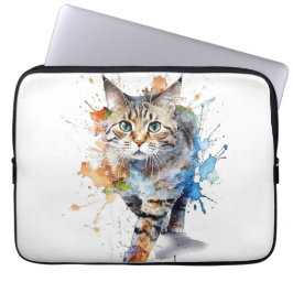 Gato en movimiento: belleza y gracia laptopschutzhülle