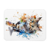 Gato en movimiento: belleza y gracia magnet (Horizontal)
