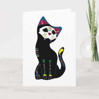 "Gato Muerto" Dia De Los Muertos Cat Karte