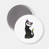 'Gato Muerto' Dia De Los Muertos Cat Magnet (Vorderseite/Rückseite)