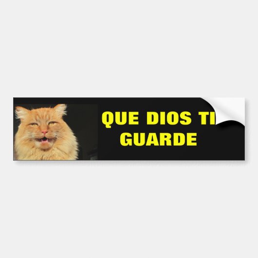 Gato - Que Dios Ti Guarde (kann Gott-Uhr über Autoaufkleber (Vorne)
