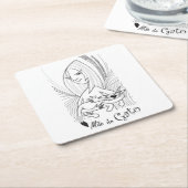 Gato Rechteckiger Pappuntersetzer (angewinkelt)