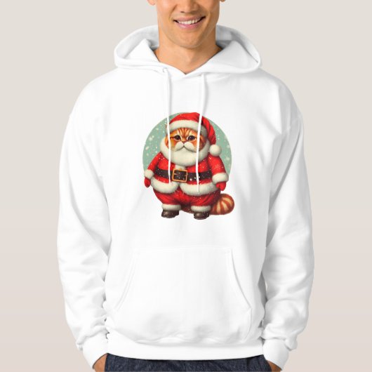 Gato Santa Claus Hoodie (Vorderseite)