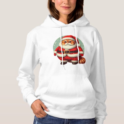Gato Santa Claus Hoodie (Vorderseite)