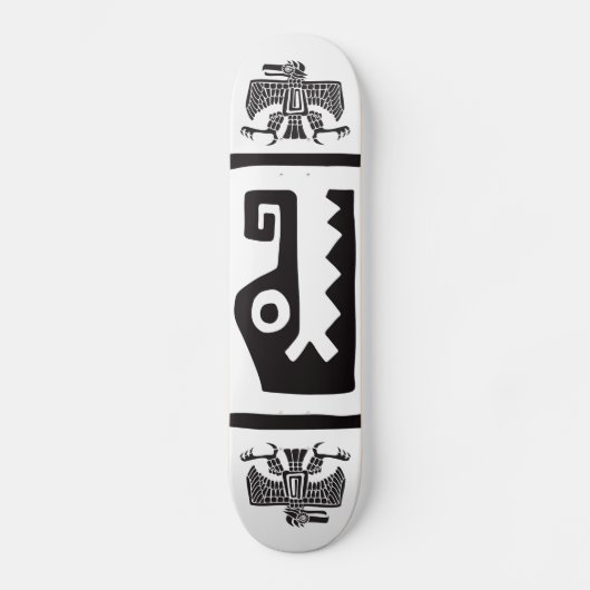 Gator & Adler, mexikanische Hieroglyph(Maya) Skateboard (Vorderseite)