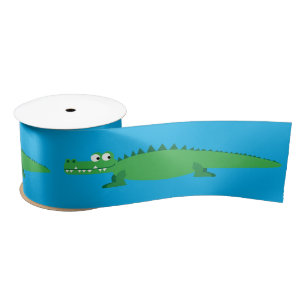 Gator Alligator Crocodile Kinder 1. Geburtstag Par Satinband