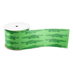 Gator Alligator Crocodile Kinder 1. Geburtstag Par Satinband
