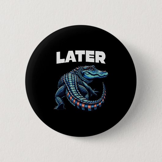 Gator Alligator Graphic Button (Vorderseite)