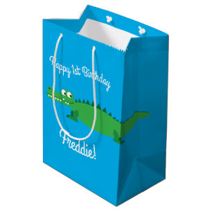Gator Alligator Krokodile Kinder 1. Geburtstag Par Mittlere Geschenktüte