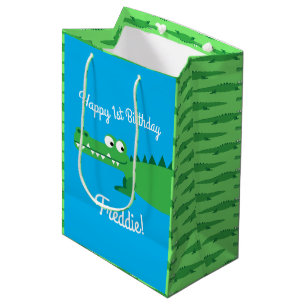 Gator Alligator Krokodile Kinder 1. Geburtstag Par Mittlere Geschenktüte