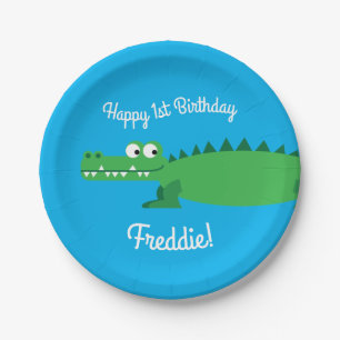 Gator Alligator Krokodile Kinder 1. Geburtstag Par Pappteller