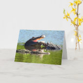 Gator Birthday Party! Karte (Gelbe Blume)