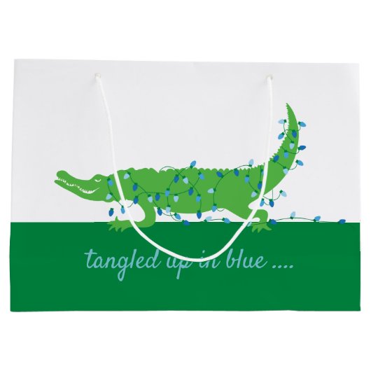 Gator Blues Große Glossbeutel Geschenktüte (Rückseite)