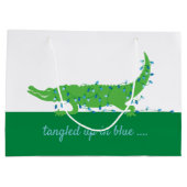 Gator Blues Große Glossbeutel Große Geschenktüte (Rückseite)