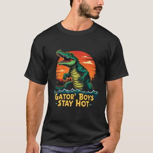 Gator Boys Bleibe Grafikdesign T-Shirt (Vorderseite)
