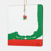 Gator Christmas Kiss Keramikornament (Links)