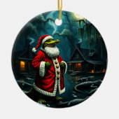 Gator Claus Keramik Ornament (Vorne)